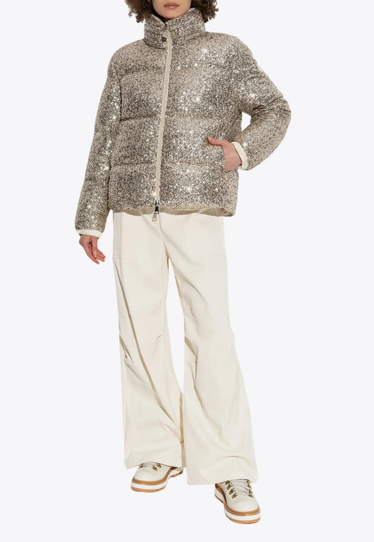 Anternes Sequined Down Jacket