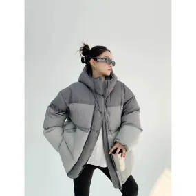 Contrast Color Oversized Down Jacket