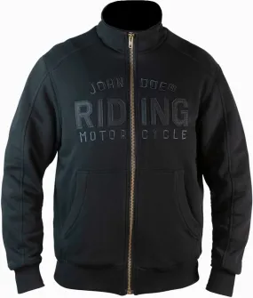 John Doe Standup Neck Motorcycle Hoodie, Black